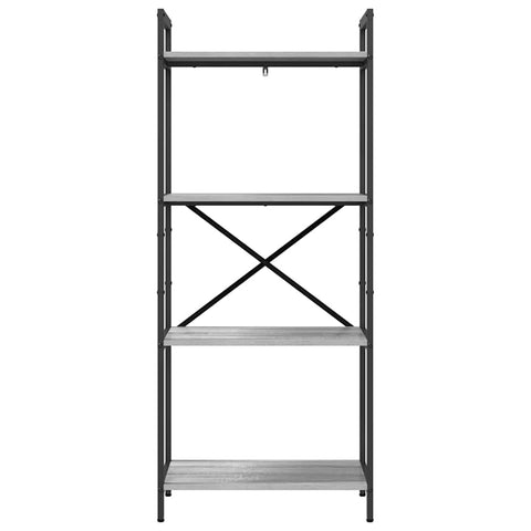 vidaXL Bookshelf Grey Sonoma 56 x 34 x 133.5 cm Engineered Wood