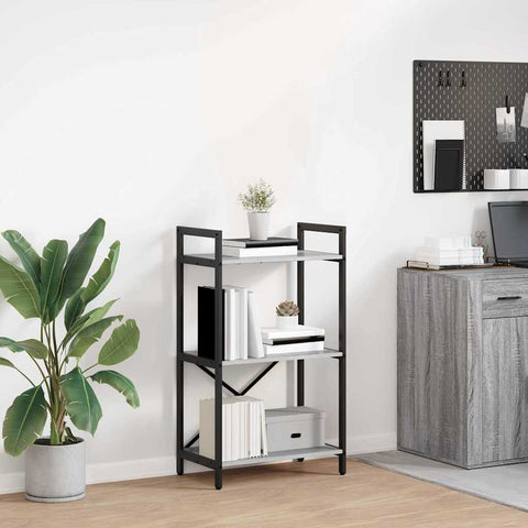 vidaXL Bookshelf Grey Sonoma 56 x 34 x 96 cm Engineered Wood