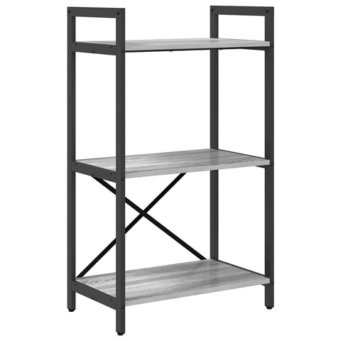 vidaXL Bookshelf Grey Sonoma 56 x 34 x 96 cm Engineered Wood
