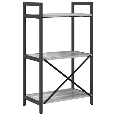 vidaXL Bookshelf Grey Sonoma 56 x 34 x 96 cm Engineered Wood