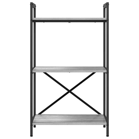 vidaXL Bookshelf Grey Sonoma 56 x 34 x 96 cm Engineered Wood