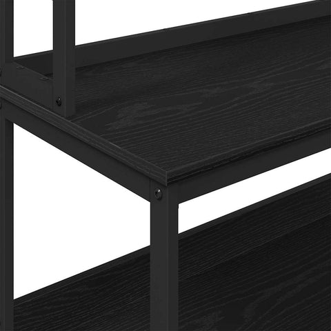 vidaXL Kitchen Shelf Black Oak 60 x 40 x 168 cm Engineered Wood