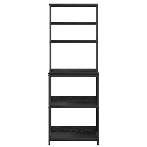 vidaXL Kitchen Shelf Black Oak 60 x 40 x 168 cm Engineered Wood