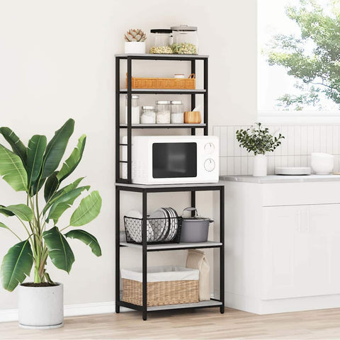 vidaXL Kitchen Shelf Grey Sonoma 60 x 40 x 168 cm Engineered Wood