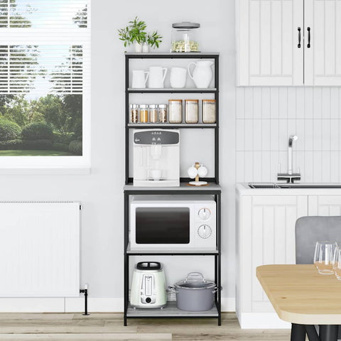 vidaXL Kitchen Shelf Grey Sonoma 60 x 40 x 168 cm Engineered Wood