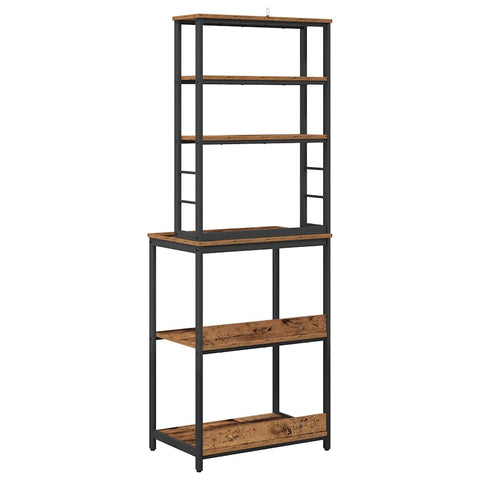 vidaXL Kitchen Shelf Old Wood 60 x 40 x 168 cm Engineered Wood