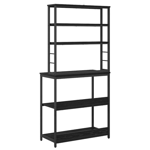 vidaXL Kitchen Shelf Black Oak 80 x 40 x 168 cm Engineered Wood