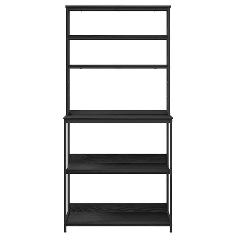 vidaXL Kitchen Shelf Black Oak 80 x 40 x 168 cm Engineered Wood