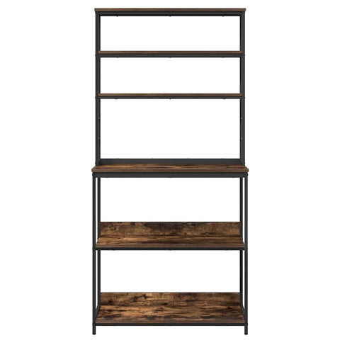 vidaXL Kitchen Shelf Smoked Oak 80 x 40 x 168 cm Engineered Wood