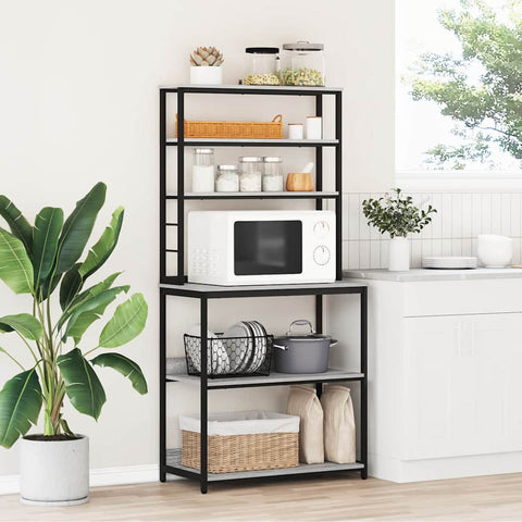 vidaXL Kitchen Shelf Grey Sonoma 80 x 40 x 168 cm Engineered Wood