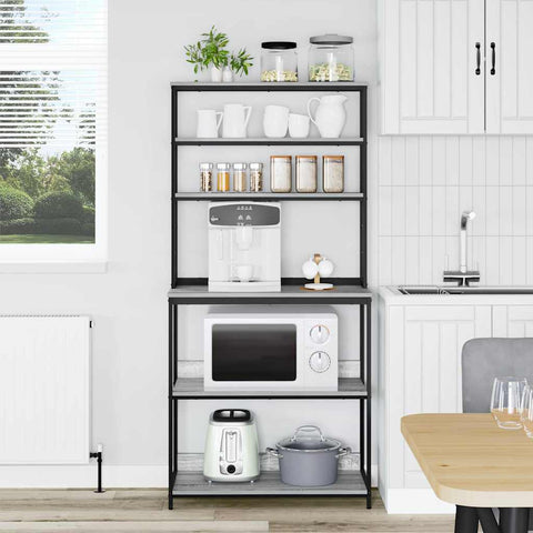 vidaXL Kitchen Shelf Grey Sonoma 80 x 40 x 168 cm Engineered Wood