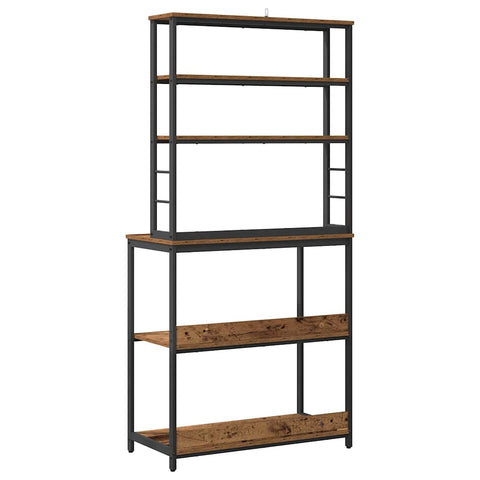 vidaXL Kitchen Shelf Old Wood 80 x 40 x 168 cm Engineered Wood