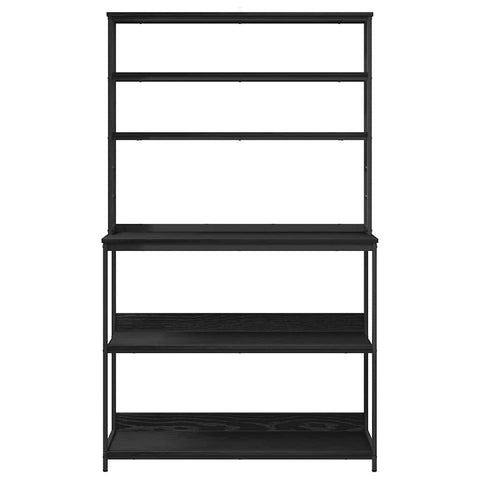 vidaXL Kitchen Shelf Black Oak 100 x 40 x 168 cm Engineered Wood