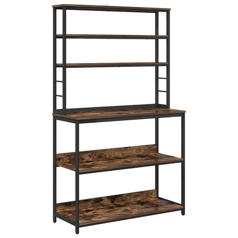 vidaXL Kitchen Shelf Smoked Oak 100 x 40 x 168 cm Engineered Wood