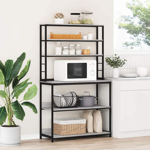 vidaXL Kitchen Shelf Grey Sonoma 100 x 40 x 168 cm Engineered Wood