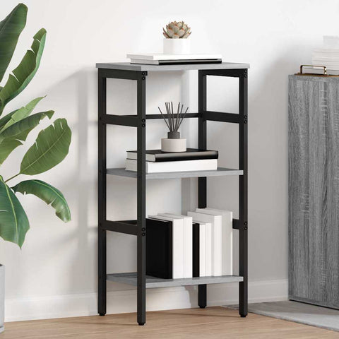 vidaXL Bookshelf Grey Sonoma 40 x 29.5 x 81 cm Engineered Wood