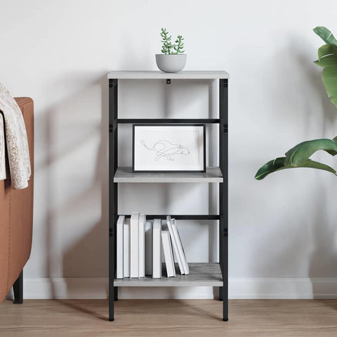 vidaXL Bookshelf Grey Sonoma 40 x 29.5 x 81 cm Engineered Wood