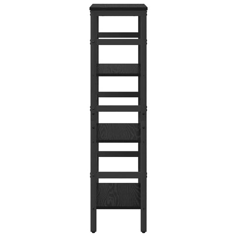 vidaXL Bookshelf Black Oak 40 x 29.5 x 115 cm Engineered Wood