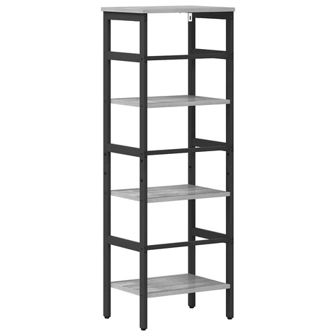 vidaXL Bookshelf Grey Sonoma 40 x 29.5 x 115 cm Engineered Wood