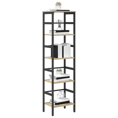 vidaXL Bookshelf Sonoma Oak 40 x 29.5 x 149 cm Engineered Wood