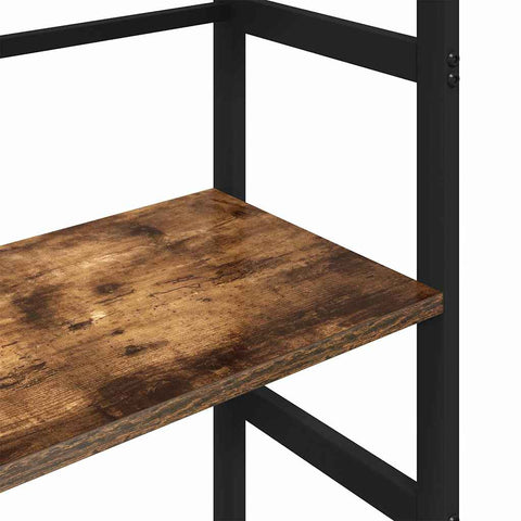 vidaXL Bookshelf Smoked Oak 40 x 29.5 x 149 cm Engineered Wood