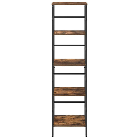 vidaXL Bookshelf Smoked Oak 40 x 29.5 x 149 cm Engineered Wood