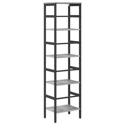 vidaXL Bookshelf Grey Sonoma 40 x 29.5 x 149 cm Engineered Wood