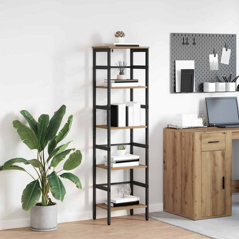 vidaXL Bookshelf Artisan Oak 40 x 29.5 x 149 cm Engineered Wood