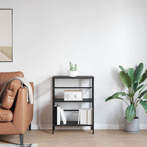 vidaXL Bookshelf Black Oak 60 x 29.5 x 81 cm Engineered Wood