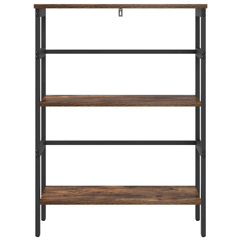 vidaXL Bookshelf Smoked Oak 60 x 29.5 x 81 cm Engineered Wood