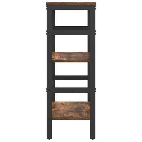 vidaXL Bookshelf Smoked Oak 60 x 29.5 x 81 cm Engineered Wood