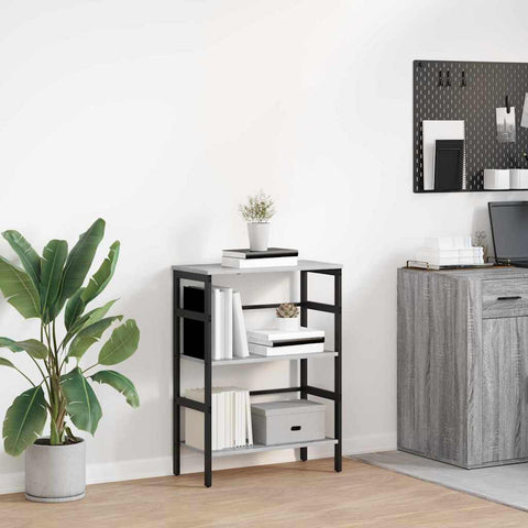 vidaXL Bookshelf Grey Sonoma 60 x 29.5 x 81 cm Engineered Wood