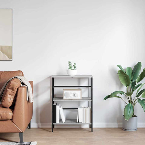 vidaXL Bookshelf Grey Sonoma 60 x 29.5 x 81 cm Engineered Wood