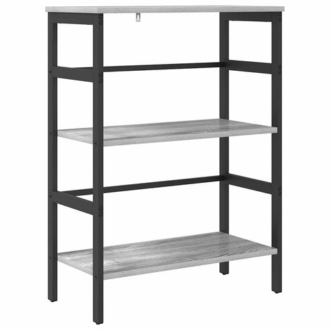 vidaXL Bookshelf Grey Sonoma 60 x 29.5 x 81 cm Engineered Wood