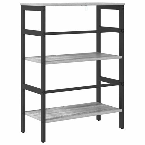 vidaXL Bookshelf Grey Sonoma 60 x 29.5 x 81 cm Engineered Wood