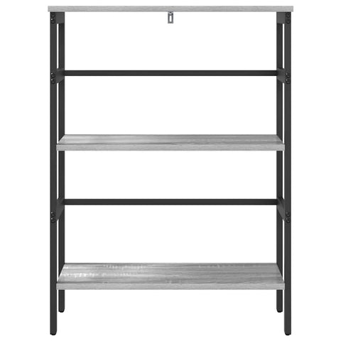 vidaXL Bookshelf Grey Sonoma 60 x 29.5 x 81 cm Engineered Wood