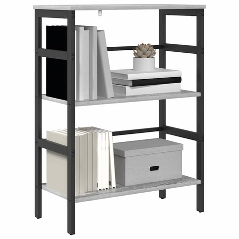 vidaXL Bookshelf Grey Sonoma 60 x 29.5 x 81 cm Engineered Wood