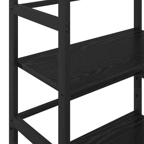 vidaXL Bookshelf Black Oak 60 x 29.5 x 115 cm Engineered Wood