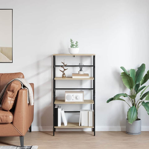 vidaXL Bookshelf Sonoma Oak 60 x 29.5 x 115 cm Engineered Wood
