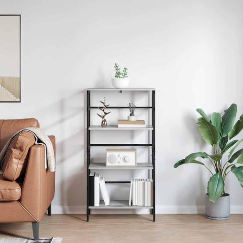 vidaXL Bookshelf Grey Sonoma 60 x 29.5 x 115 cm Engineered Wood