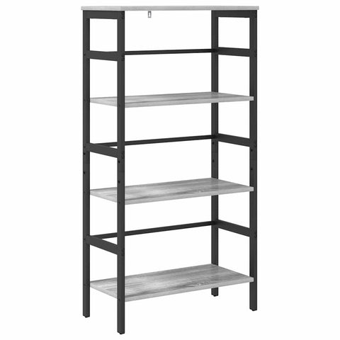 vidaXL Bookshelf Grey Sonoma 60 x 29.5 x 115 cm Engineered Wood