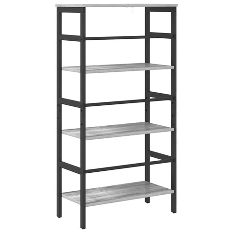 vidaXL Bookshelf Grey Sonoma 60 x 29.5 x 115 cm Engineered Wood
