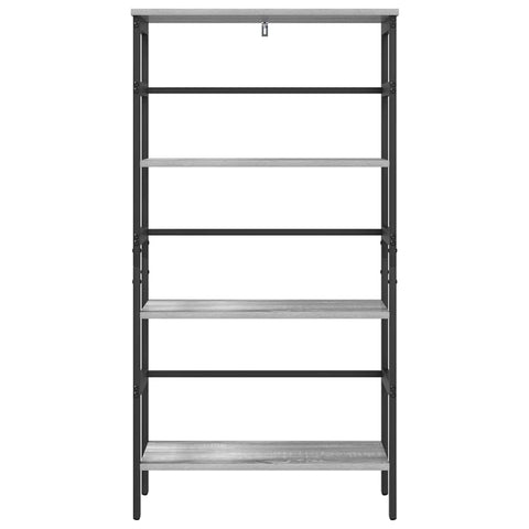 vidaXL Bookshelf Grey Sonoma 60 x 29.5 x 115 cm Engineered Wood