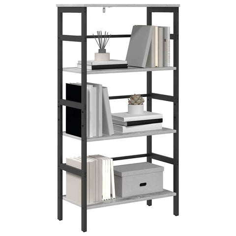 vidaXL Bookshelf Grey Sonoma 60 x 29.5 x 115 cm Engineered Wood