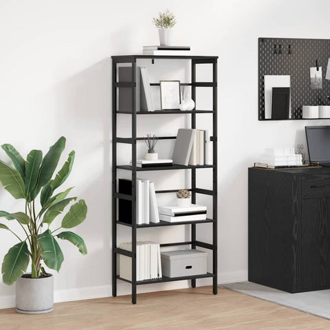 vidaXL Bookshelf Black Oak 60 x 29.5 x 149 cm Engineered Wood