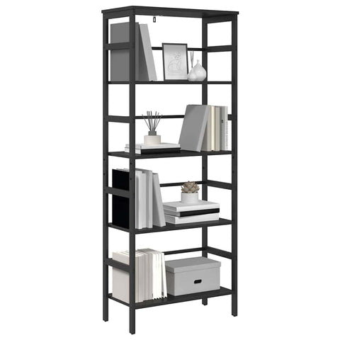 vidaXL Bookshelf Black Oak 60 x 29.5 x 149 cm Engineered Wood