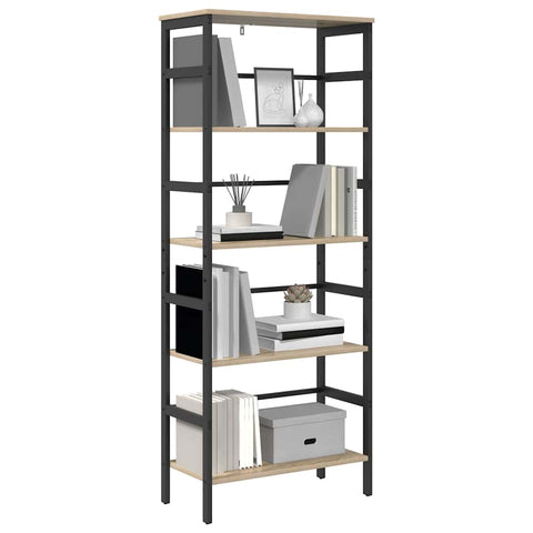 vidaXL Bookshelf Sonoma Oak 60 x 29.5 x 149 cm Engineered Wood