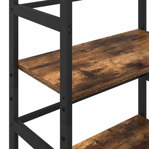 vidaXL Bookshelf Smoked Oak 60 x 29.5 x 149 cm Engineered Wood