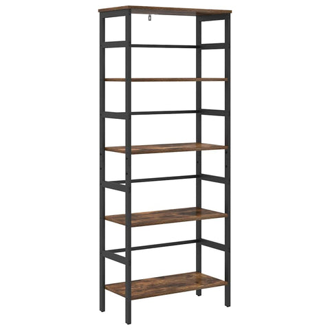 vidaXL Bookshelf Smoked Oak 60 x 29.5 x 149 cm Engineered Wood