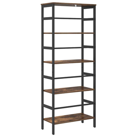 vidaXL Bookshelf Smoked Oak 60 x 29.5 x 149 cm Engineered Wood